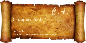 Czuppon Azár névjegykártya